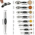 thumbnail image 2 of Measuring Spoon Set of 8 Magnetic Measuring Spoons Dual Sided Stainless Steel Measuring Spoons Stackable Nesting Tablespoon Teaspoon, Fits in Spice Jars, for Dry or Liquid Ingredients，black, 2 of 5