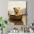 thumbnail image 4 of Qisvanset Framed Canvas Wall Art 12x16 Inch Earth Tone Teddy Bear Sailboat Nursery Wall Art, 4 of 5