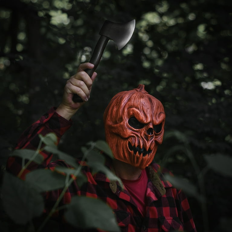 Pumpkin Head Face Mask Scary Dark Harvest Horror Movie Decor Halloween Costume Pumpkin Head Face Mask Scary Dark Harvest Horror Movie Decor Halloween Costume
