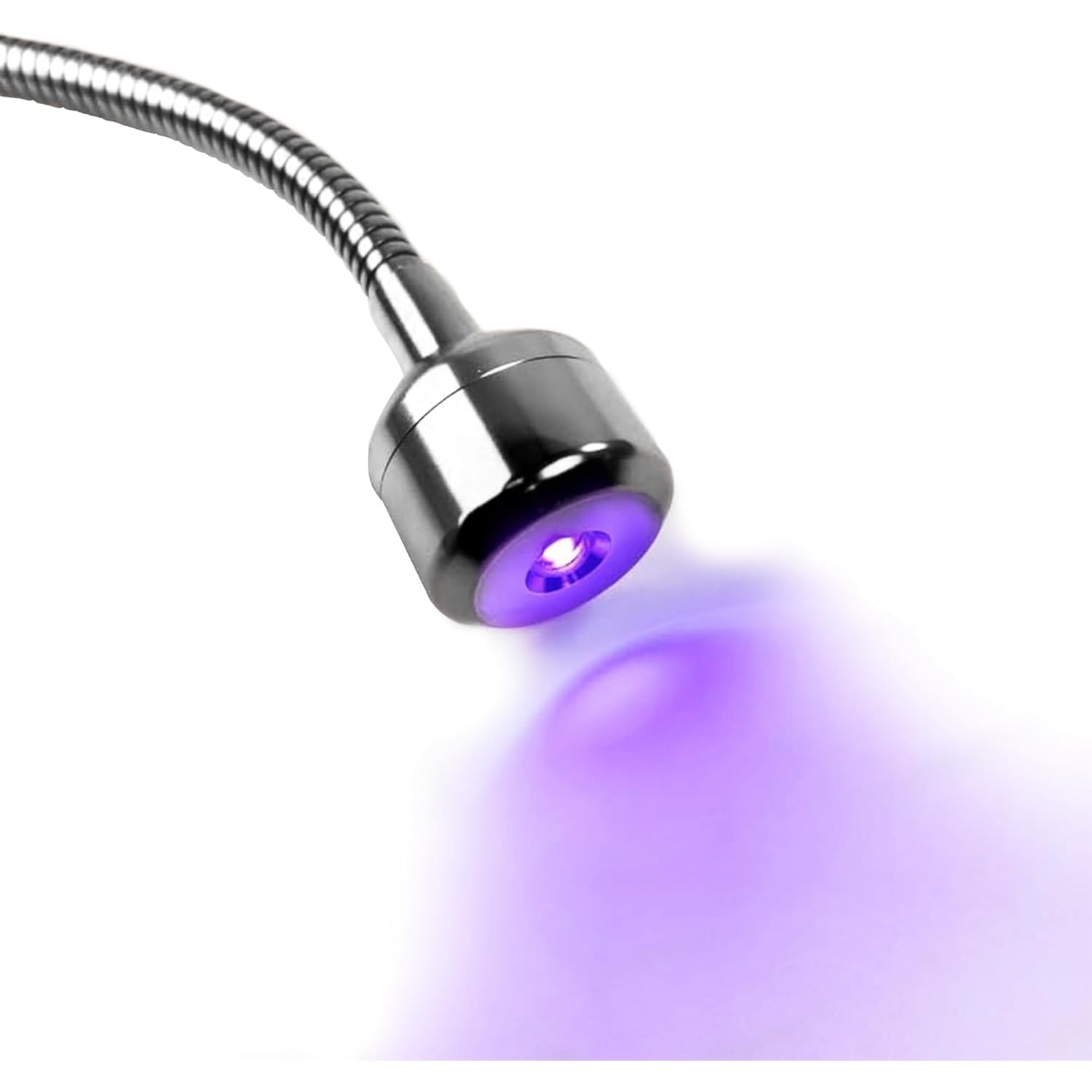 Flash Cure UV Nail Lamp – Gooseneck Gel Nail Light – Cordless Rechargeable LED Curing Lamp for Home & Salon Use – Silver, 3W