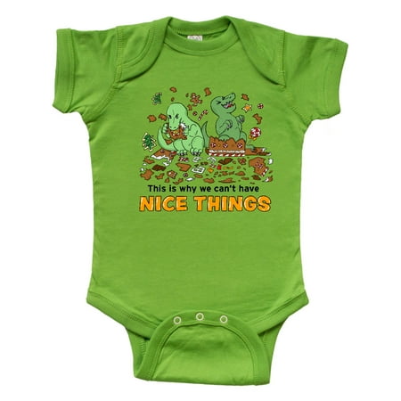 

Inktastic This Is Why We Can t Have Nice Things with Dinosaurs Gift Baby Boy or Baby Girl Bodysuit