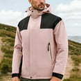 thumbnail image 2 of Mens Jacket Windbreaker Shell Jackets Hooded Zip Up Lightweight Coat for Outdoor Hiking with Pockets (L, Pink), 2 of 8