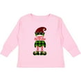 thumbnail image 3 of Inktastic Merry Christmas Elf in Red and Green Plaid Boys or Girls Long Sleeve Toddler T-Shirt, 3 of 5