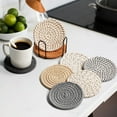 thumbnail image 3 of Ludlz 1 Set Coaster Absorbent Durable Scratch-resistant Placemat with Holder for Home Dining Table Decoration, 3 of 7