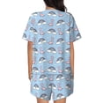 thumbnail image 3 of Kdxio Rainbow Dinosaur Print Pajamas Sets for Women Short-Sleeved Pjs with Lounge Shorts Two Piece Sleepwear S-4XL, 3 of 9