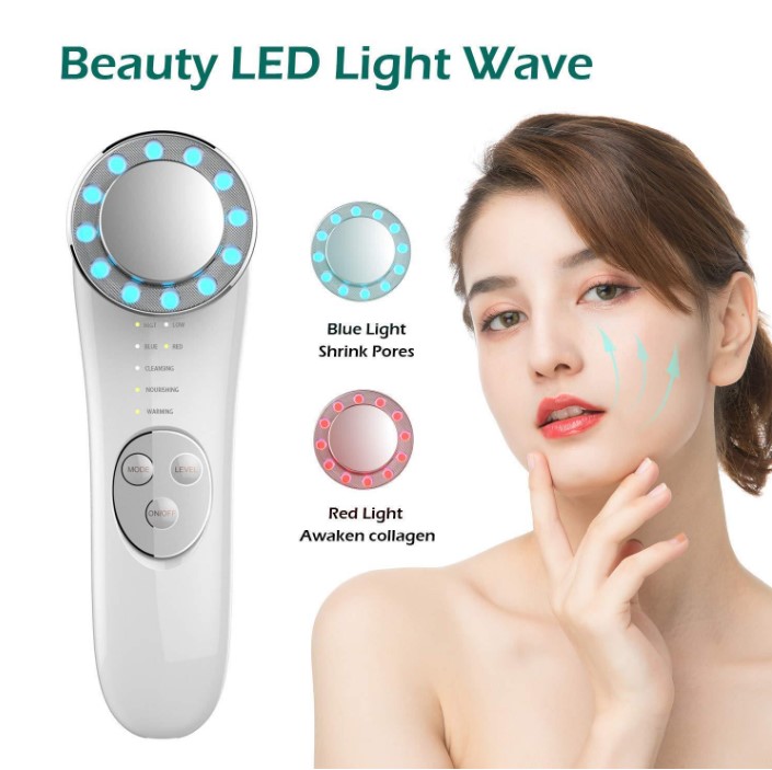 Facial Massager Beauty Device LED Light Therapy AntiWrinkle Facial Treatment