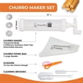 thumbnail image 2 of KneadEat Churro Maker Machine Churrera and Piping Bag Churros Filler. Easy QR-Recipe to Prepare and Fill Your Own Churros at Home. 3 nozzles., 2 of 6