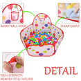 thumbnail image 6 of Willingheart Kids Ball Pit Large Pop Up Childrens Ball Pits Tent for Toddlers Playhouse Baby Crawl Playpen with Basketball Hoop, 4 Ft/120CM, Balls Not Included(Red Dot), 6 of 10