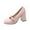 Pink, variant on Xfvqtps Ladys Mary Jane High-Heeled Shoes Bowknot Chunky Heel Round Toe Princess Grace Patent Leather Shoes Heel High 6CM Pink