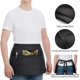 thumbnail image 5 of 2pcs 3-pocket waitress apron, waterproof and oil-repellent waiter waist apron,black, 5 of 5