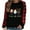 #0205-Black, variant on Uootdi Women's Christmas Long Sleeve Raglan Christmas Snowflake Plaid Red Wine Glass Santa Hat Graphic Gift Print Holiday Sweat shirt
