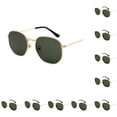 thumbnail image 3 of Sonducket Gafas de sol cuadradas pequeñas para hombres y mujeres Protección Materiales cómodos Lentes polarizadas dorado negruzco verde oro verde negruzco 10Conjunto, 3 of 6