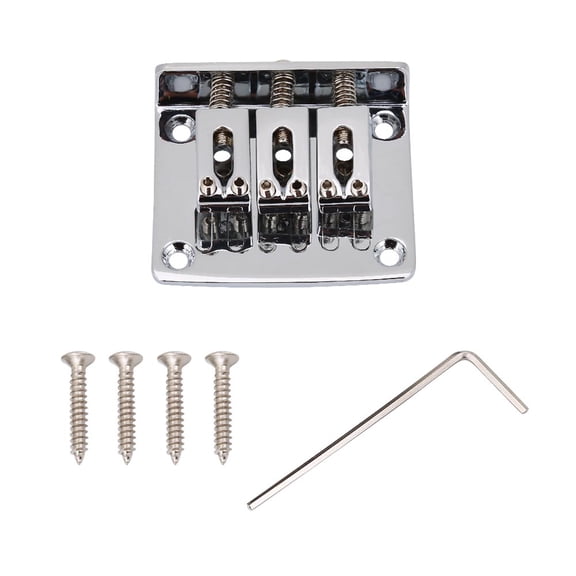 Adjustable Electric Guitar Bridge, 3 Saddle Design with Intonation Height Control