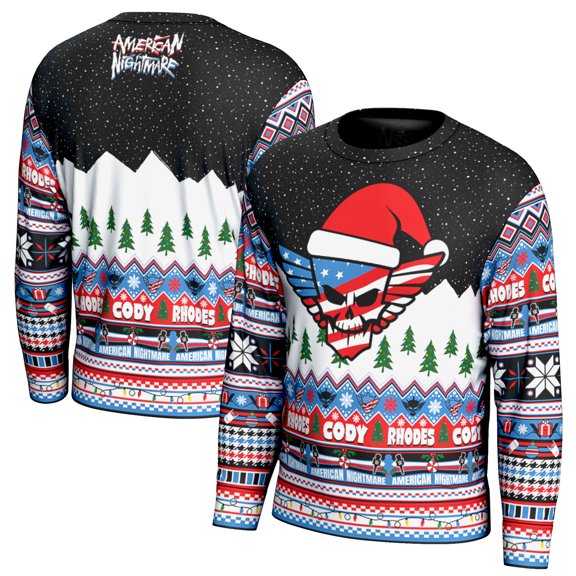 Men's ProSphere Black Cody Rhodes Holiday Sweater
