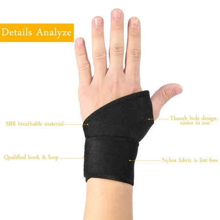 

Wrist Support Wrist Brace Breathable Black For Running Playing Badminton Playing Basketball Riding