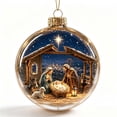thumbnail image 2 of Liamobondopolis Glowing Christmas Story Ornament, Light Up Mini Holiday Scene with Holy Family, Shatterproof Acrylic Hanging Decor, 3.14 Inches, 2 of 6