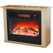 LifeSmart 1500-Watt Honey Oak Fireplace