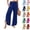 09# Dark Blue, variant on Linen Pants Women Wide Leg Summer Lounge Trousers Boho Flowy Palazzo Pant Fashion Beach Vacation Cotton Outfits 2026 Dark Blue 3XL