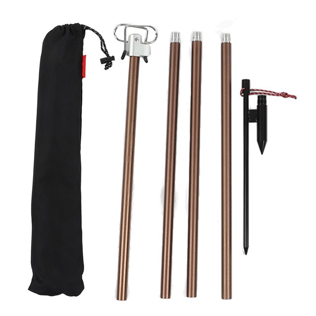 Poste de lámpara plegable para acampar, soporte de linterna para exteriores de aleación de aluminio ligero con bolsa de almacenamiento para Picnic, pesca y café