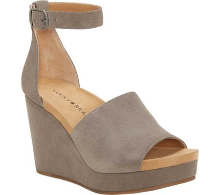 Lucky brand yemisa suede best sale wedges
