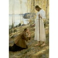 thumbnail image 2 of Albert Edelfelt 18x24 Black Ornate Framed Double Matted Museum Art Print Titled: Christ and Mary Magdalene (1890), 2 of 5