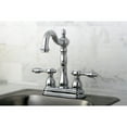 thumbnail image 2 of Kingston Brass KB1491TAL Tudor Two-Handle 2-Hole Deck Mount Bar Faucet in Polished Chrome, 2 of 8