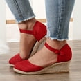 thumbnail image 2 of Dakaela Womens Platform Wedge Sandals Summer Espadrille Heel Closed Toe Walking Shoes Size 6-10, 2 of 5