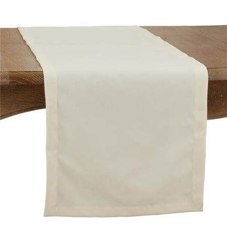 

Saro 321.I16120B 16 x 120 in. Casual Design Everyday Oblong Table Runner Ivory