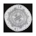 thumbnail image 3 of Mantel blanco TureClos, rectangular, redondo, para fiestas, de tela vintage, con encaje, para decoración de hogar, restaurante, boda, Navidad, blanco, diámetro 178 cm., 3 of 8