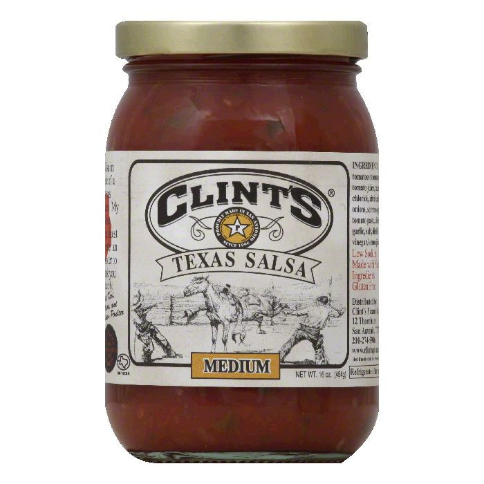 CLINTS SALSA TEXAS MEDIUM, 16 OZ (Pack of 6)