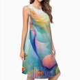 thumbnail image 2 of Mermaid Princess Under The Sea Dress Loose Women'S Dress Beach Dresses With Pockets Dresses For Womens, 2 of 4