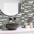 thumbnail image 2 of DEWOO Peel and Stick on Self Adhesive Backsplash Wall Marble Tiles Stickers 3D for Kitchen Bathroom,Gray Brown (10-Sheet, 12"×12"), 2 of 13