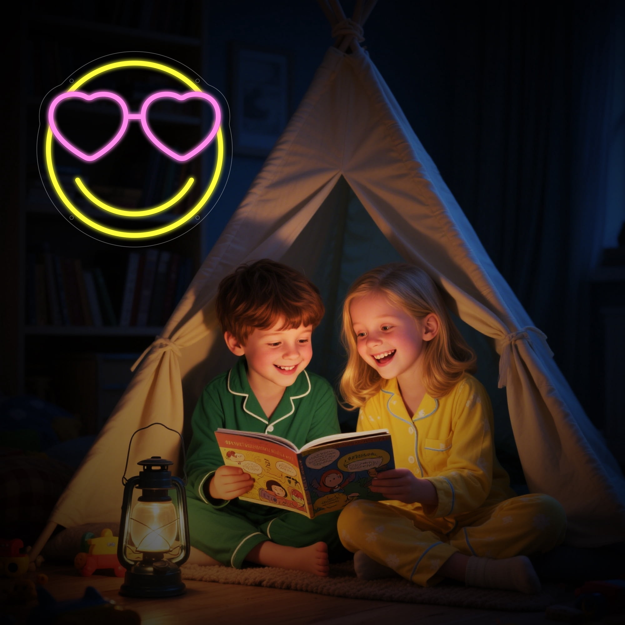 Smile Face Neon Sign, Funny Smile Face Led Neon Signs for Wall Decor, Dimmable Neon Light for Bedroom, Game Room, Kids Room, Bar Decoration, USB Light Up Signs for Wedding Birthday Party