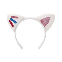 HUANLEDASH Cat Ears Hair Hoop Plush Sequins Cat Party Decoration Hairband Birthday Party Supplies Versatile Accessories