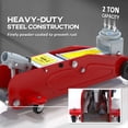 thumbnail image 4 of Low Profile Jack, Hydraulic Racing Floor Jack, 4.7"-11.8" Lifting Range, 2 Ton (4,000 lb) Capacity, Red, 4 of 6