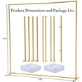 thumbnail image 5 of Joyspirit Gold Wedding Arch Backdrop Stand, 6.6x6.6 FT Square Metal Frame for Balloon Displays, Ideal for Weddings, Birthdays, Baby Showers, and Photo Booths - 200cm, 5 of 8