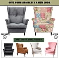 thumbnail image 6 of HUISEFOR Wing Chair Slipcovers, Vintage Patchwork Floral Wingback Chair Covers, Armchair Protector, Breathable & Comfortable, Anti‑Slip & Wear‑Resistant, for Living Room Wingback Sofa Chair, 6 of 7