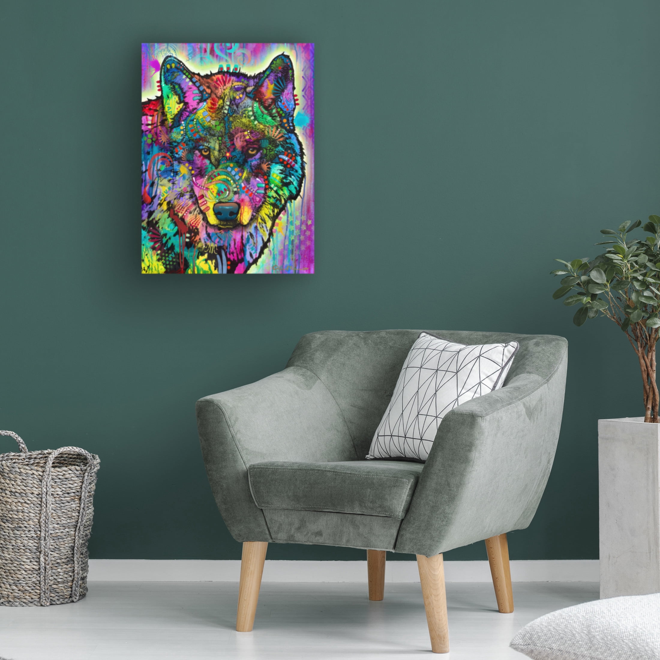 Canvas Wall Art - Dean Russo 'Warf Wolf' Wall Art for Living Room, Bedroom, or Office Décor by Trademark Fine Art - 18 x 24 Inches