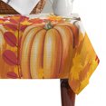 thumbnail image 4 of Orange Pumpkins Fall Table Cloth Waterproof Tablecloths, Maple Leaf Thanksgiving Botanical Rustic Tablecloth Dining Table Cover for Kitchen Party Tabletop Outdoor, Rectangle Tablecloth 52x70 Inch, 4 of 9