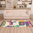 thumbnail image 2 of Yayeee Runner Rug for Bedroom 2'x6' Machine Washable Hallway Non Slip Mat, Purple Geometric, 2 of 8