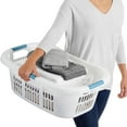 thumbnail image 5 of Rubbermaid 2.1-Bushel Small Hip-Hugger Laundry Basket, White (6-Pack), 5 of 9