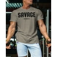 thumbnail image 3 of Savage Men's Workout Shirt for Men, Gym Funny Deadlift Lifting T-Shirt, 3 of 6