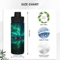 thumbnail image 3 of Goofa Northern Lights Print 18oz Sports Insulated Kettle With Straw Water Bottle Sports Water Bottle For Running Hiking Cycling Climbing Mans Womans, 3 of 7
