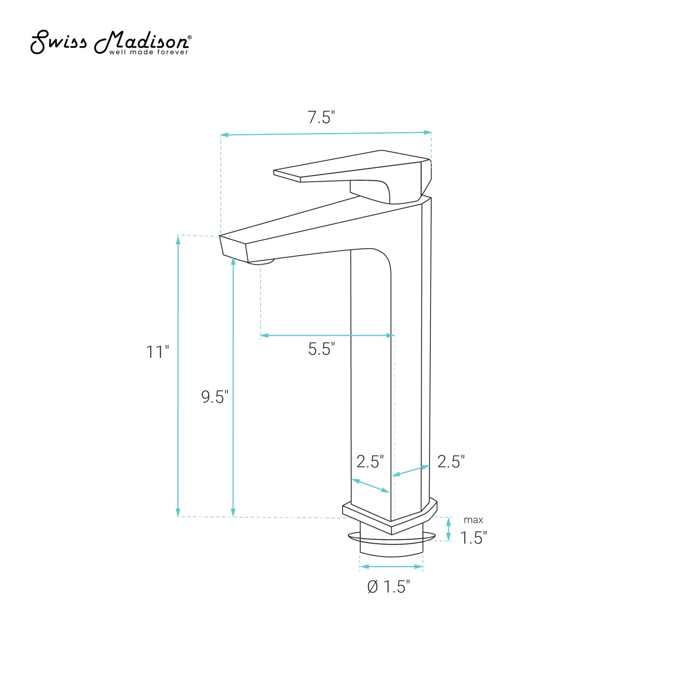 Voltaire Single Hole, Single-Handle, High Arc Bathroom Faucet in Gunmetal Gray