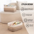 thumbnail image 6 of LITERRA 2 Pieces Nursery Baskets for Toys, Towel Woven Storage for Organizing Living Room Bedroom Bathroom 8 Gallon, 6 of 6