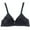 Black, variant on Herrnalise Women's Lace Edge Vertical Stripe Back Bra Padded Bra Wireless Lingerie For women