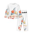thumbnail image 2 of Goofa Summer Gnome Printed Women’s 2 Piece Pajama Set Super,Pajamas Women's Long Sleeve Sleepwear Soft Button Down Loungewear Pjs Lounge Set Nightwear-X-Large, 2 of 9