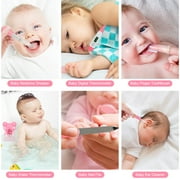 BUSATIA Baby Grooming Kit,13 in 1 Infant Safety Care Set with Hair Brush Comb Nail Clipper Nasal Aspirator,Baby Essentials Kit for Newborn Girls Boys-Pink Baby Grooming Kit