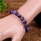 thumbnail image 2 of Pulsera de cuentas de piedra natural de amatista, pulsera elástica de piedra preciosa de cristal púrpura, pulsera de joyería para hombres y mujeres, pulsera de amatista de moda, 2 of 2