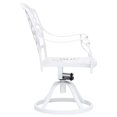 thumbnail image 4 of vidaXL Swivel Garden Chairs 2 pcs Cast Aluminium White, 4 of 8